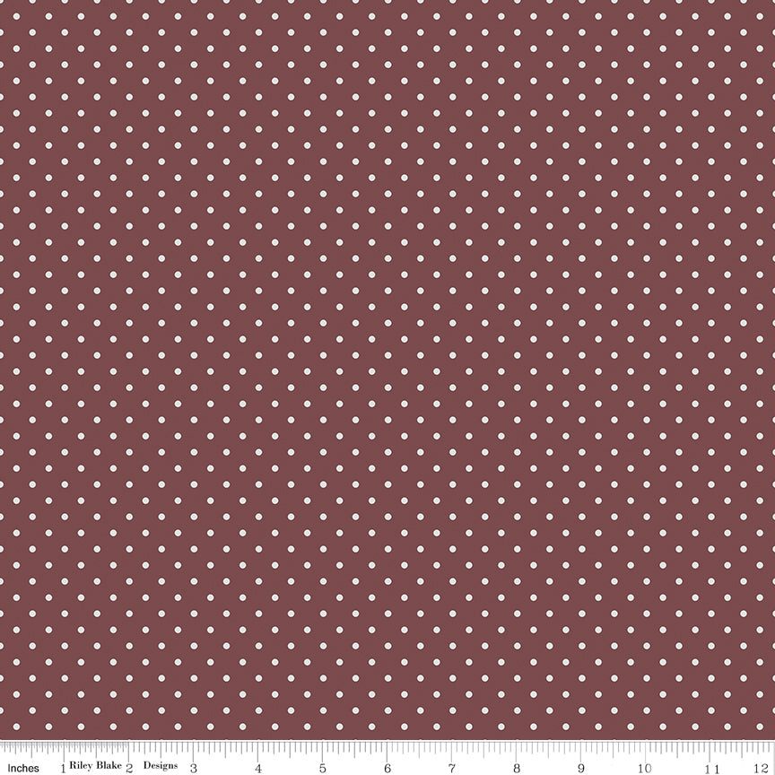 1/2 yard Riley Blake - A Walk on the Prairie - Dots Marsala