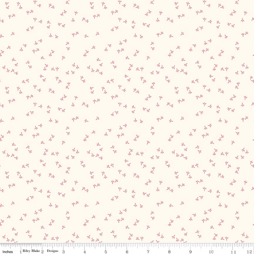 1/2 yard Riley Blake - Farm Girl Vintage - Chicken Track Cloud