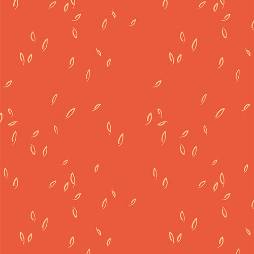1/2 yard Art Gallery Fabrics - Dancing Leaves Vermillion