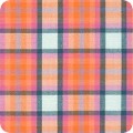 1/2 yard Kitchen Window Wovens - Salmon