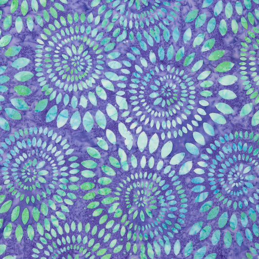 3 yard cut Backing - Riley Blake Wide Backs Batik - Dahlias Lilac Mint (108 x 108")