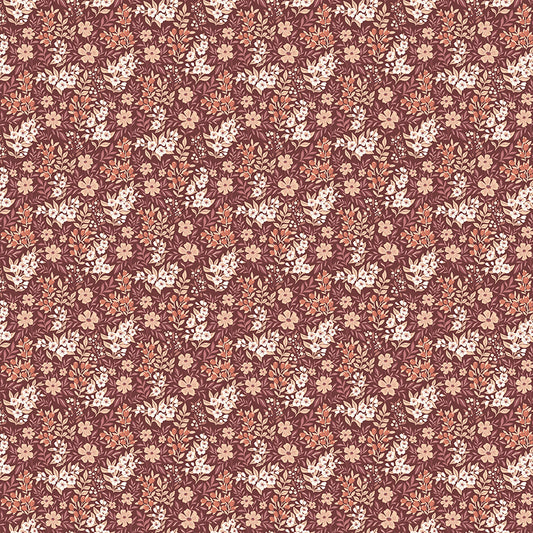 1/2 yard Riley Blake - Evening on the Prairie - Ditsy Floral Marsala