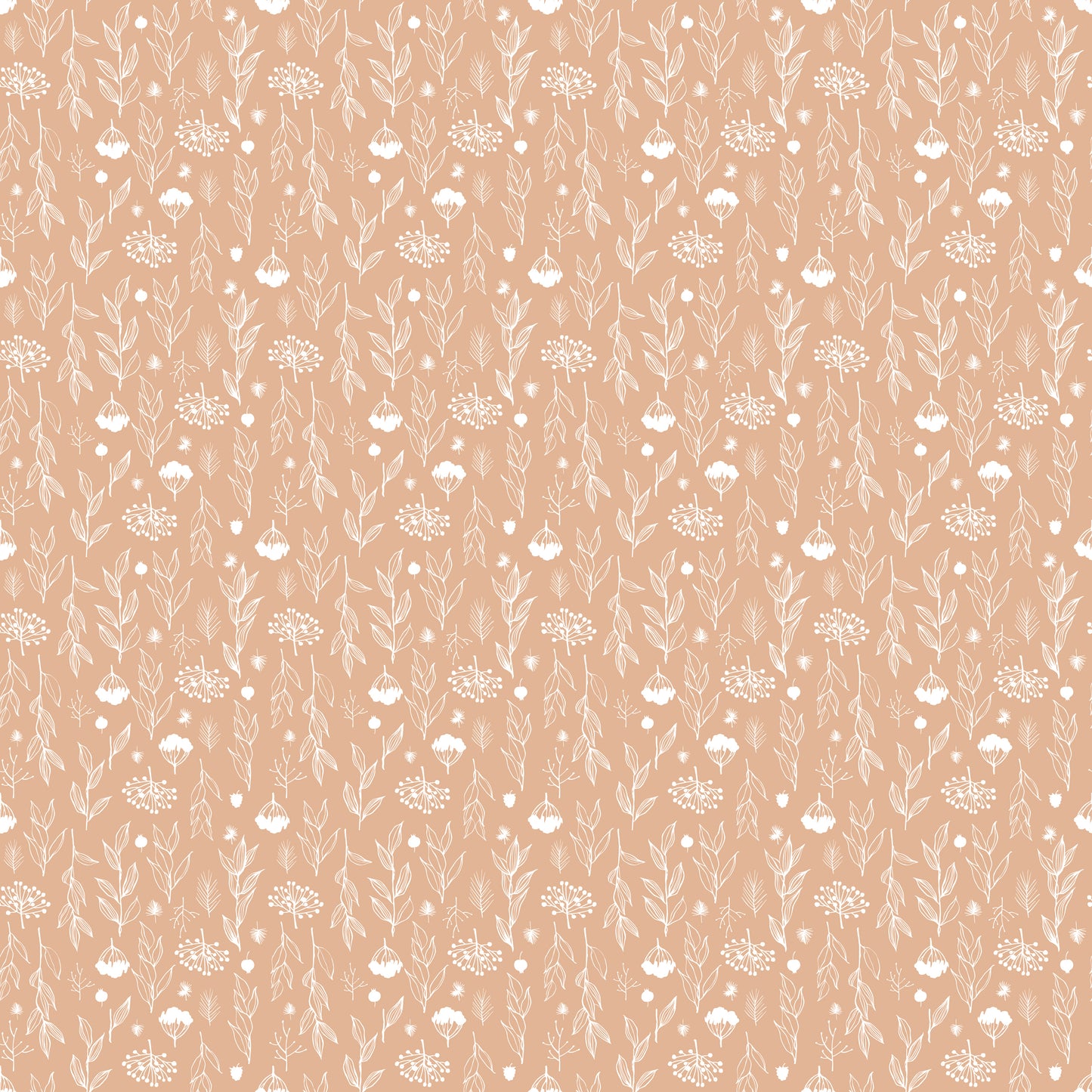 1/2 yard Riley Blake - Evening on the Prairie - Silhouette Floral Beige