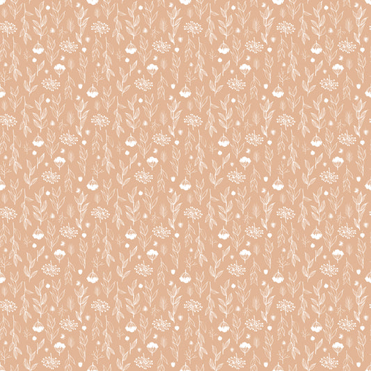 1/2 yard Riley Blake - Evening on the Prairie - Silhouette Floral Beige