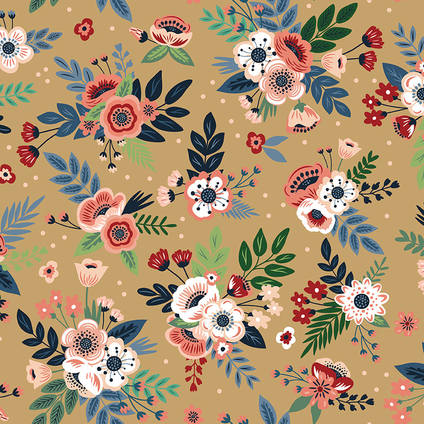 1/2 yard Riley Blake - A Spoonful of Sugar - Floral Sunrise