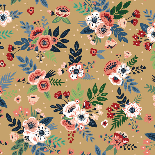 1/2 yard Riley Blake - A Spoonful of Sugar - Floral Sunrise