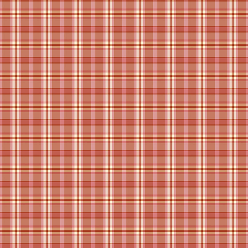 1/2 yard Riley Blake - A Spoonful of Sugar - Plaid Poppins Apricot