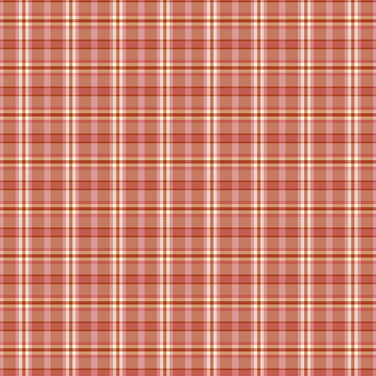 1/2 yard Riley Blake - A Spoonful of Sugar - Plaid Poppins Apricot
