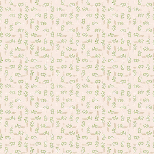 1/2 yard Riley Blake - Farmer's Daughter by Lori Holt - Tractors Background - Thyme