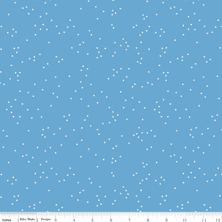 1/2 yard Riley Blake - Blossom - Medium Blue