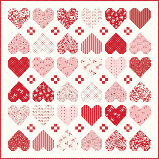 Letters to Cupid Heartwarming Quilt Kit by Riley Blake Designs
