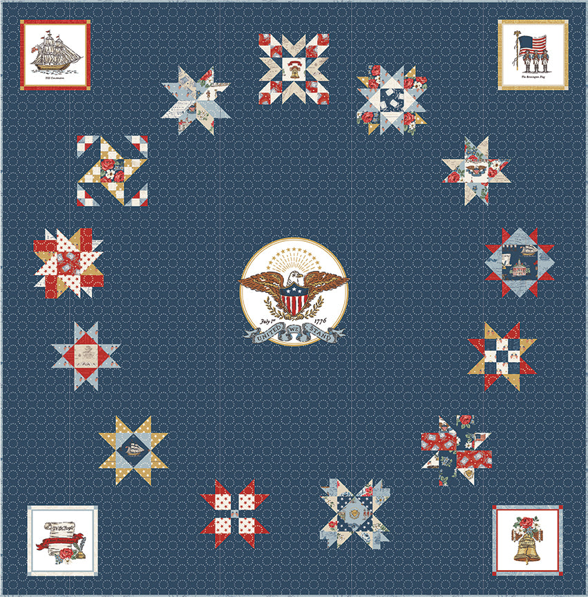 American Independence BOM Quilt Kit by Riley Blake Designs