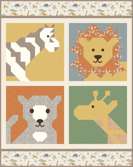 Leo & Savannah Safari Quilt Kit by Riley Blake Designs