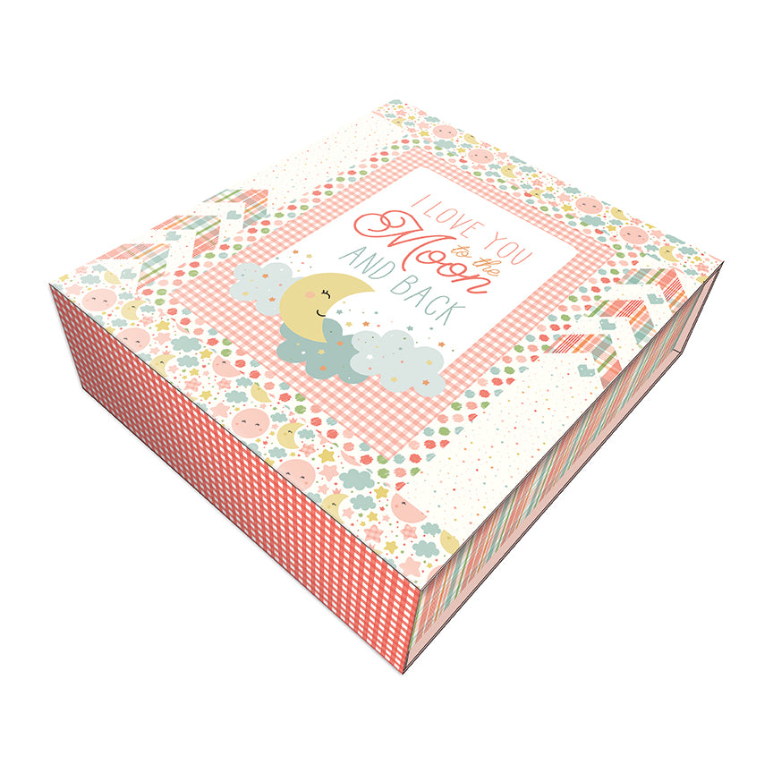 Love You to the Moon Quilt Kit - Coral by Riley Blake Designs