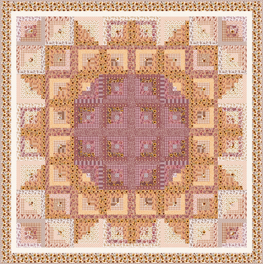 Sunflower in the Cabin Quilt Kit - by Riley Blake Designs