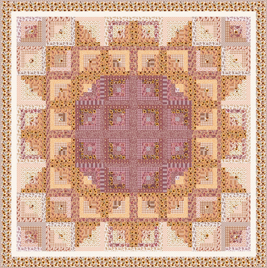 Sunflower in the Cabin Quilt Kit - by Riley Blake Designs