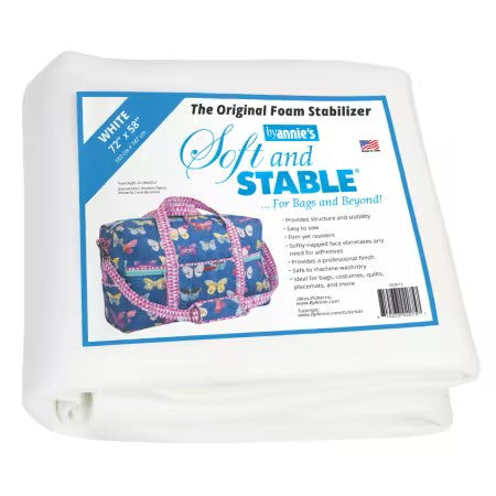 Soft and Stable White 100% Polyester Foam Stabilizer 72 x 58"