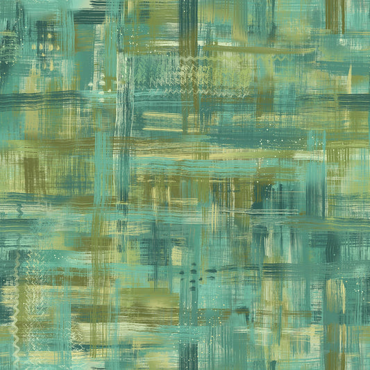 1/2 yard Maywood Studio - 108" Wide Back Colorfield Quilt Backs - Forest/Teal