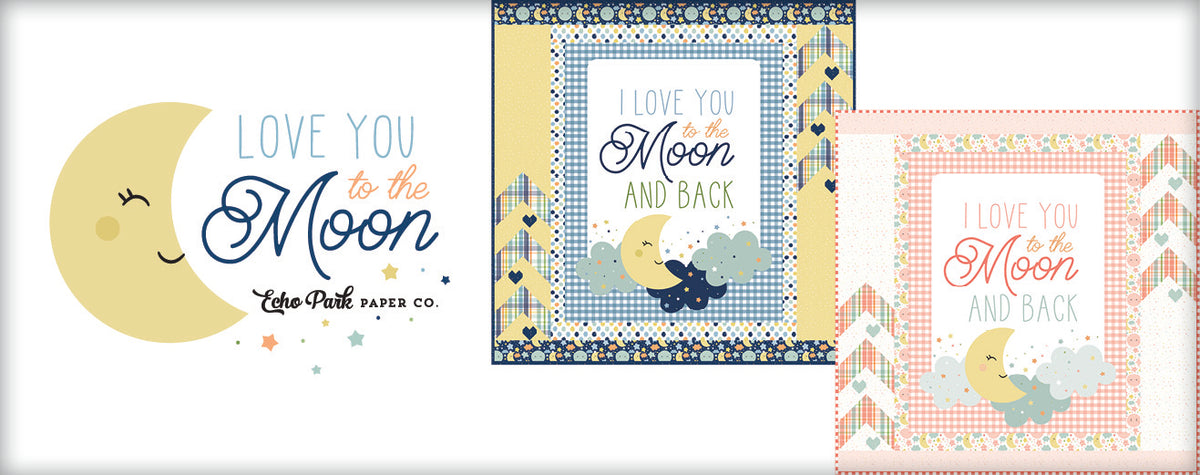 Love You to the Moon Quilt Kit - Coral by Riley Blake Designs