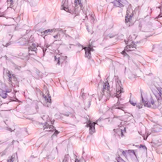 1/2 yard White Owl Textiles - 108" Wide Back - Make a Wish - Purple