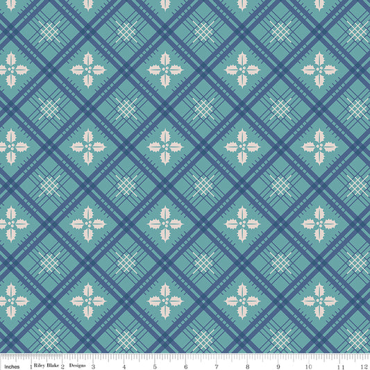 3 yard cut 108" Backing - Riley Blake - Home Town Holiday - Holly Raindrop