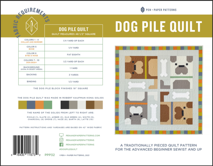 Dog Pile Quilt Pattern by Pen + Paper Patterns