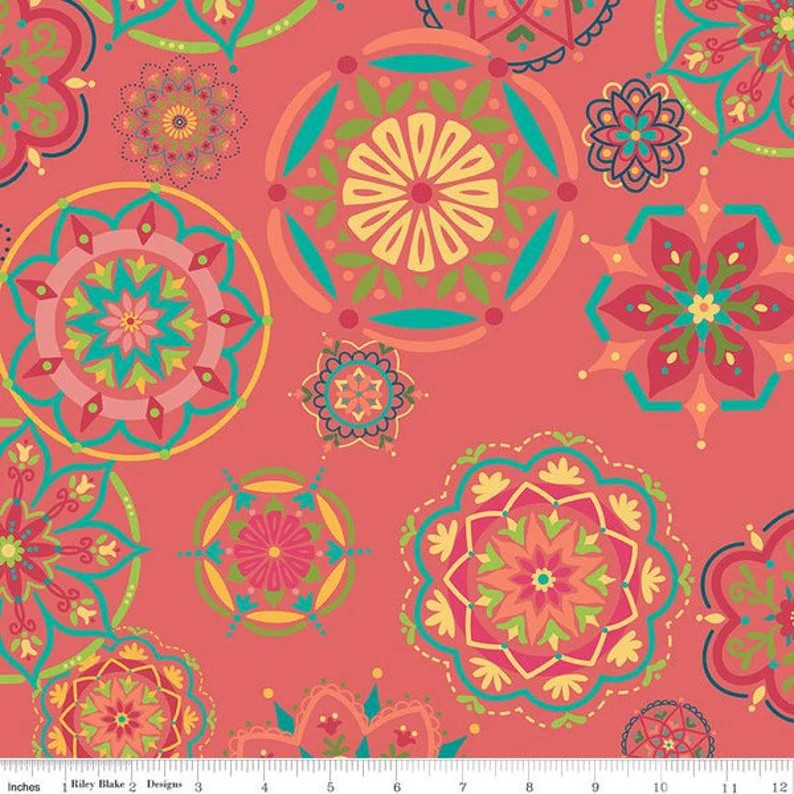 3 yard cut 108" Backing - Riley Blake - Market Street - Tea Rose